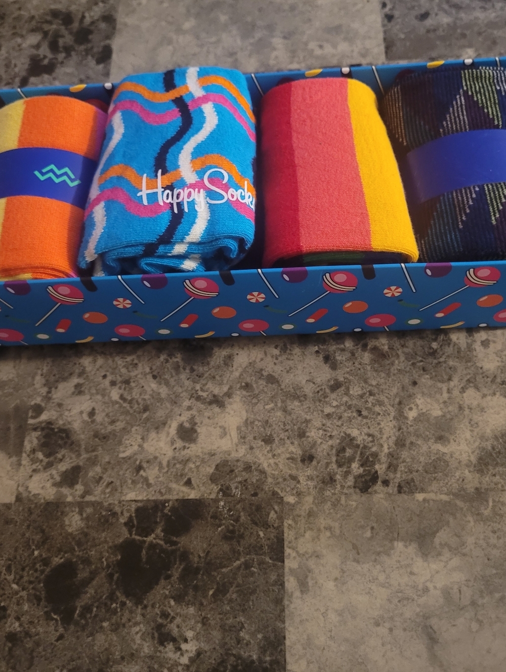 BRAND NEW Happy Socks Multicolor- Blue, Orange, Red, Yellow, Black